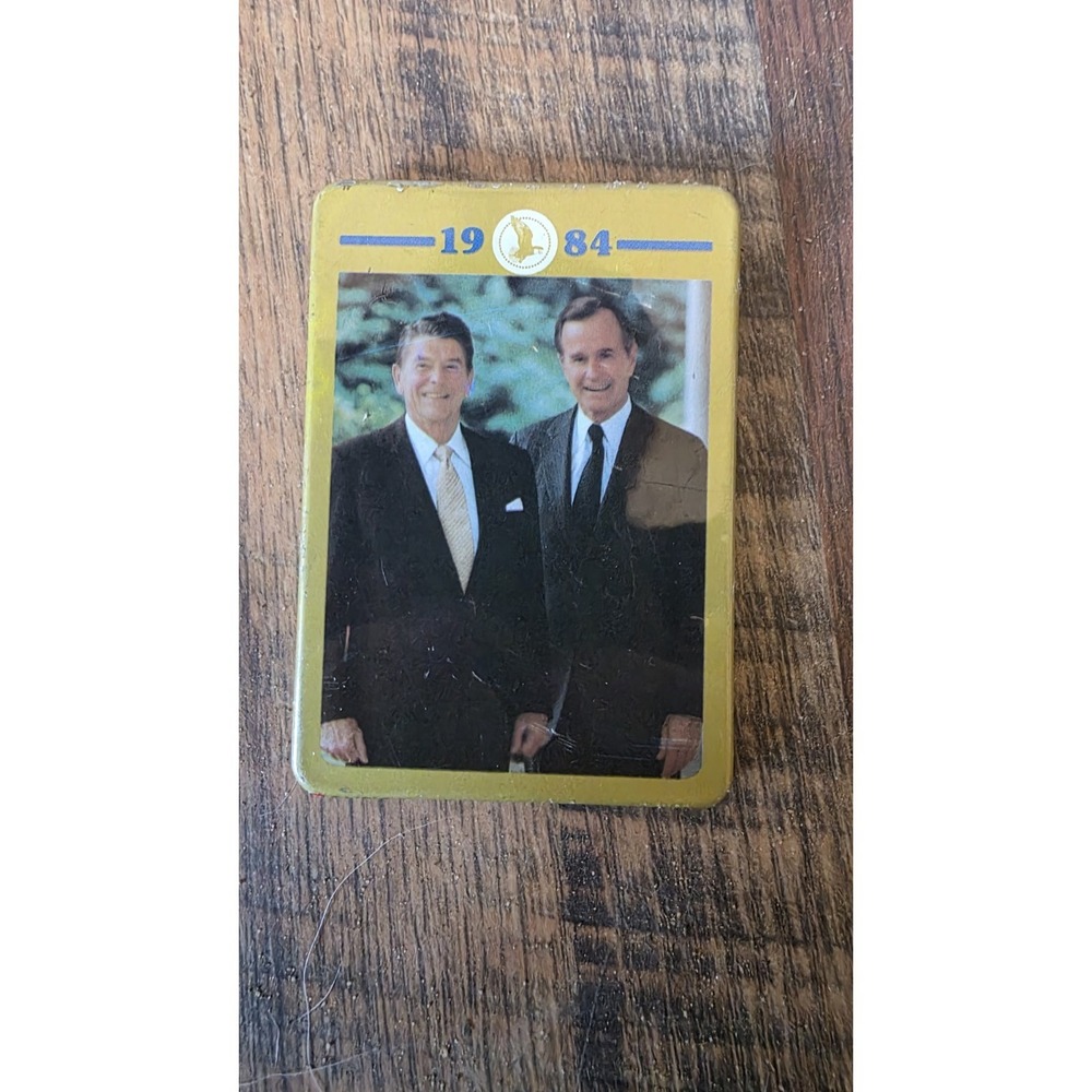 Ronald‎ Reagan and George Bush Large Pin Button In Case